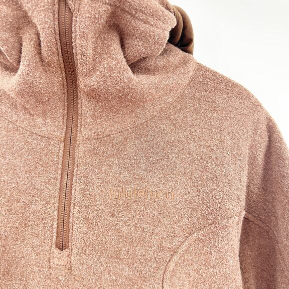 Lululemon Womens Lounge‎ Athleisure Sporty Looped Terry Fleece Half Zip Hoodie 2 - Picture 4 of 8